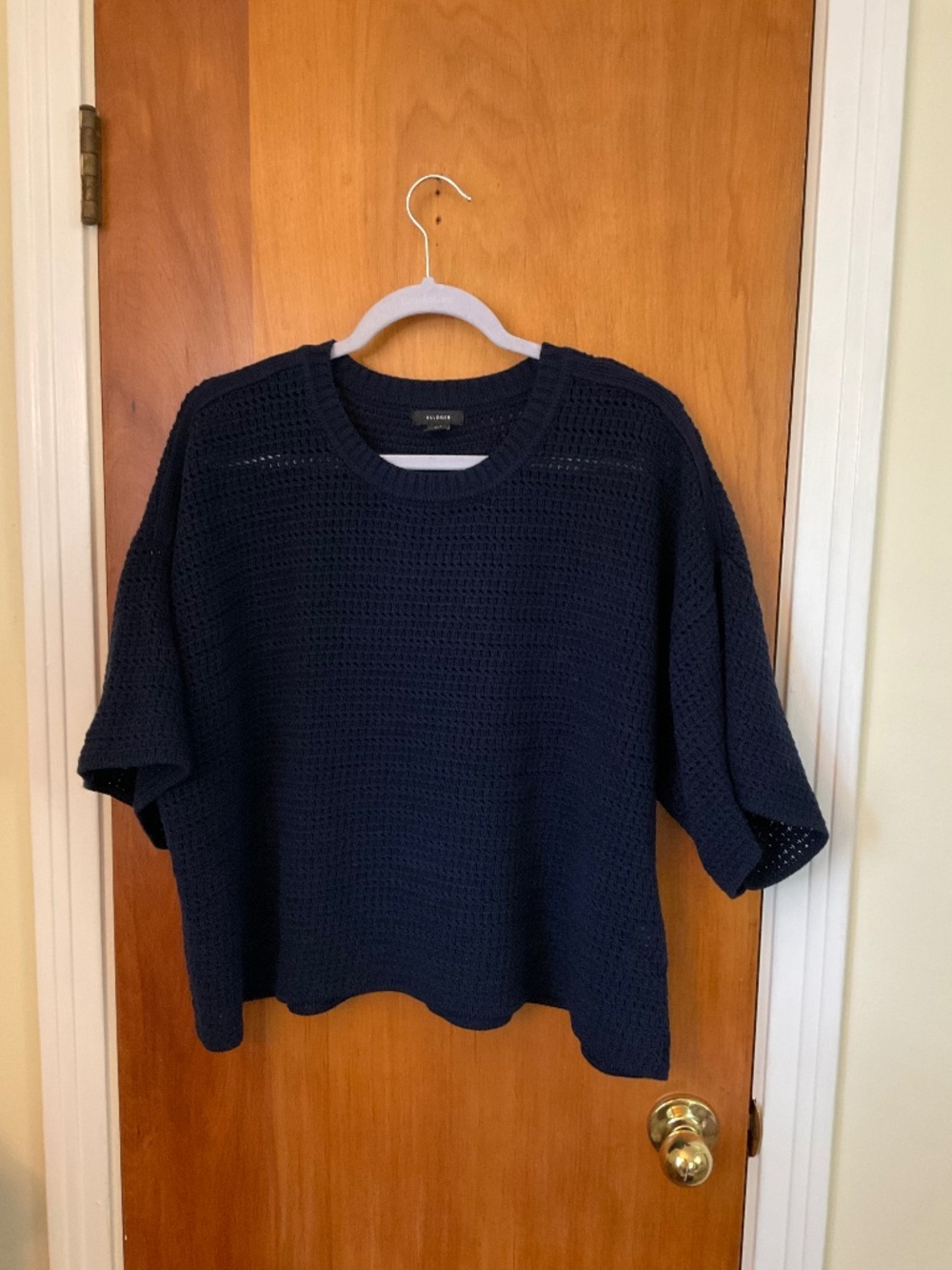 Halogen Open Knit Short Sleeve Sweater Open Knit Sz XXL 100% Cotton Boho Casual